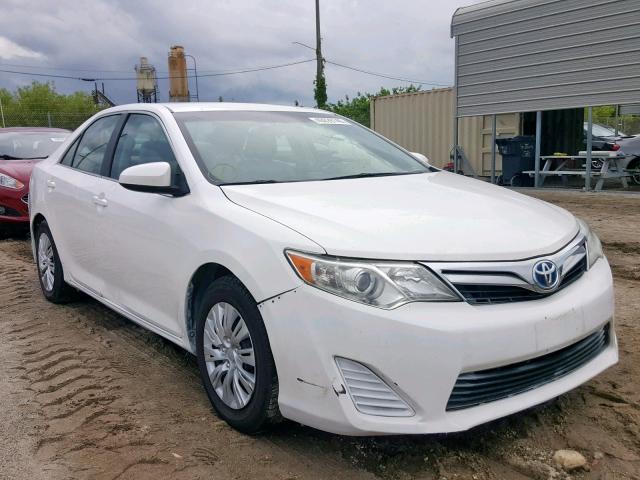 4T1BD1FK3DU094333 - 2013 TOYOTA CAMRY HYBR WHITE photo 1