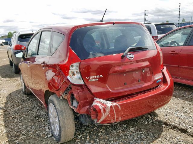 3N1CE2CP7FL417410 - 2015 NISSAN VERSA NOTE RED photo 3