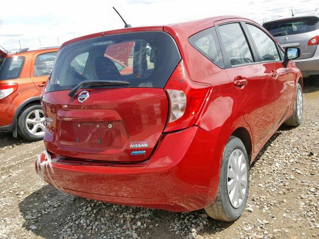 3N1CE2CP7FL417410 - 2015 NISSAN VERSA NOTE RED photo 4