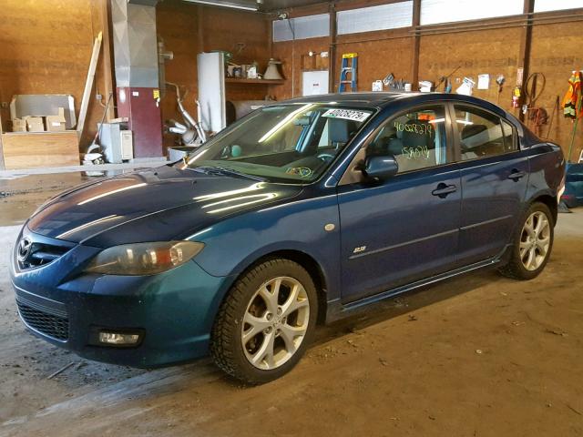 JM1BK324981812536 - 2008 MAZDA 3 S BLUE photo 2