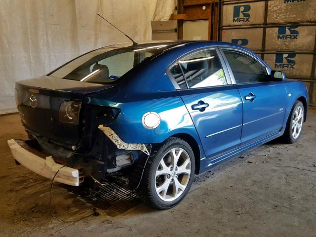 JM1BK324981812536 - 2008 MAZDA 3 S BLUE photo 4