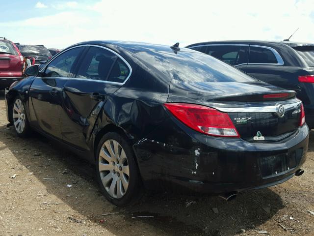 W04G05GVXB1069735 - 2011 BUICK REGAL CXL BLACK photo 3