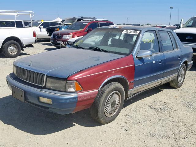 3C3XA46K5NT298975 - 1992 CHRYSLER LEBARON A- TWO TONE photo 2