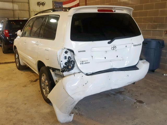 JTEEP21A640049211 - 2004 TOYOTA HIGHLANDER WHITE photo 3