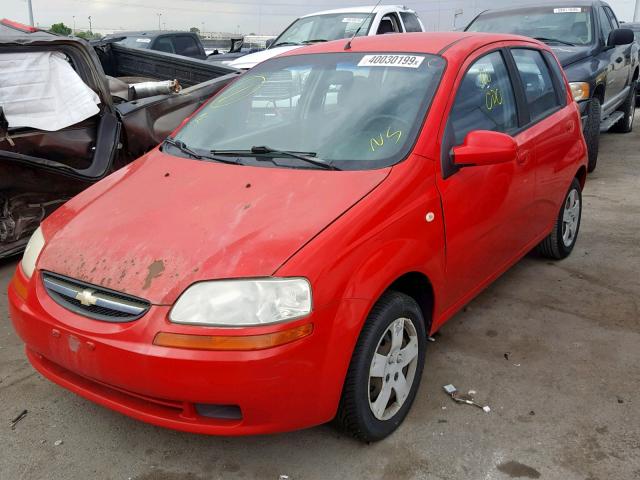 KL1TD666X6B650023 - 2006 CHEVROLET AVEO BASE Qırmızı foto 2