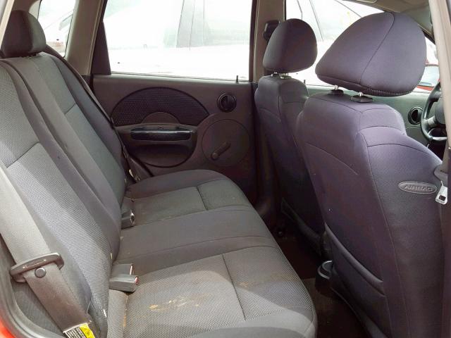 KL1TD666X6B650023 - 2006 CHEVROLET AVEO BASE Qırmızı foto 6