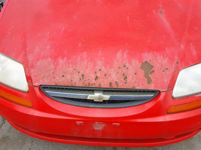 KL1TD666X6B650023 - 2006 CHEVROLET AVEO BASE Qırmızı foto 7