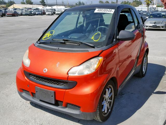 WMEEJ31X18K199013 - 2008 SMART FORTWO RED photo 2