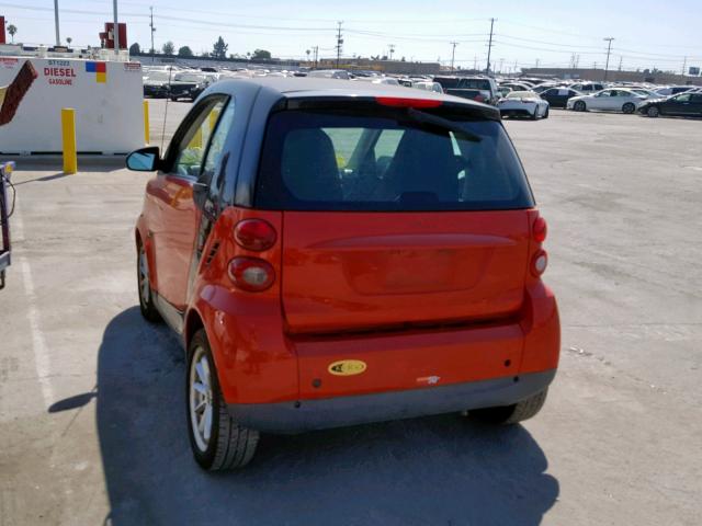 WMEEJ31X18K199013 - 2008 SMART FORTWO RED photo 3