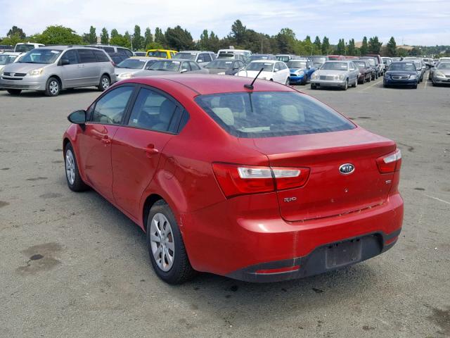 KNADM4A3XC6094361 - 2012 KIA RIO RED photo 3