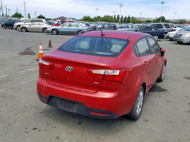 KNADM4A3XC6094361 - 2012 KIA RIO RED photo 4