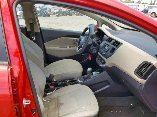 KNADM4A3XC6094361 - 2012 KIA RIO RED photo 5