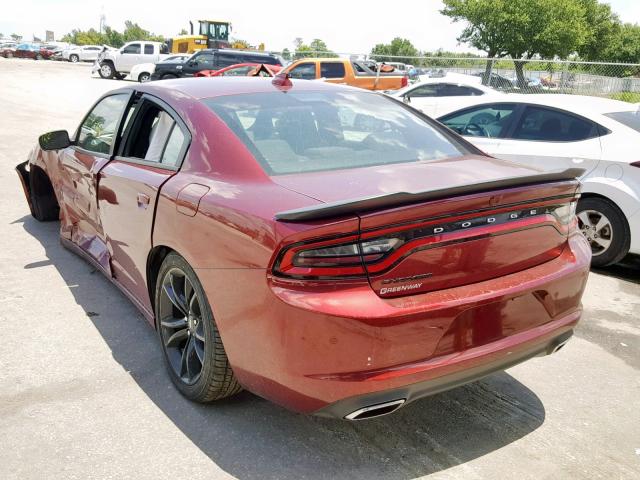 2C3CDXHG8JH224212 - 2018 DODGE CHARGER SX BURGUNDY photo 3