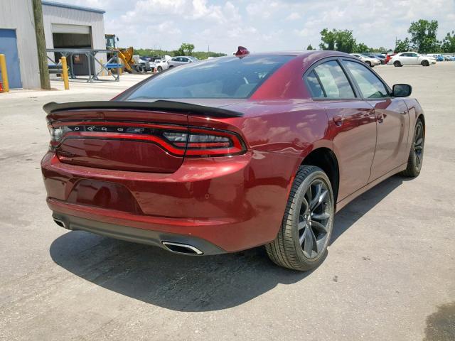 2C3CDXHG8JH224212 - 2018 DODGE CHARGER SX BURGUNDY photo 4