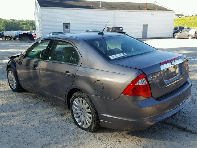 3FADP0L31BR345260 - 2011 FORD FUSION HYB GRAY photo 3