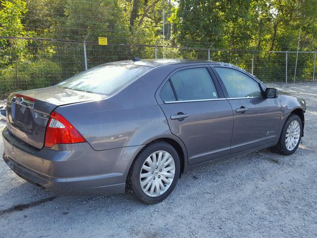 3FADP0L31BR345260 - 2011 FORD FUSION HYB GRAY photo 4