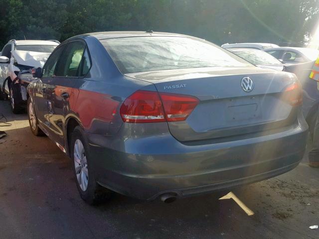 1VWAP7A38DC073183 - 2013 VOLKSWAGEN PASSAT S GRAY photo 3