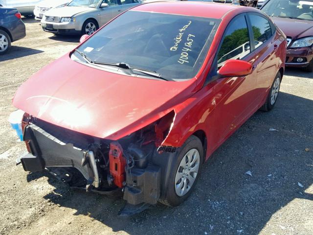 KMHCT4AE7HU306666 - 2017 HYUNDAI ACCENT SE RED photo 2