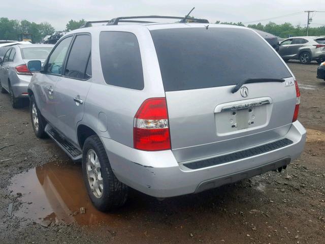 2HNYD18621H535019 - 2001 ACURA MDX TOURIN SILVER photo 3