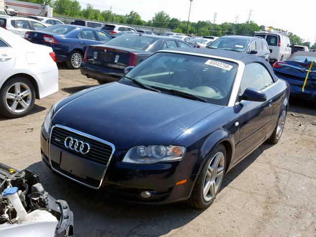 WAUDF48H07K032153 - 2007 AUDI A4 2.0T CA BLUE photo 2