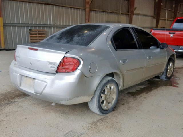 1B3ES56C35D188660 - 2005 DODGE NEON SXT SILVER photo 4