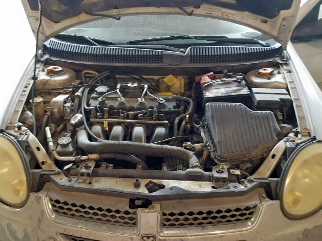 1B3ES56C35D188660 - 2005 DODGE NEON SXT SILVER photo 7