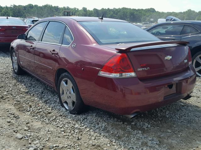 2G1WD58C089230769 - 2008 CHEVROLET IMPALA SUP 红色 照片 3