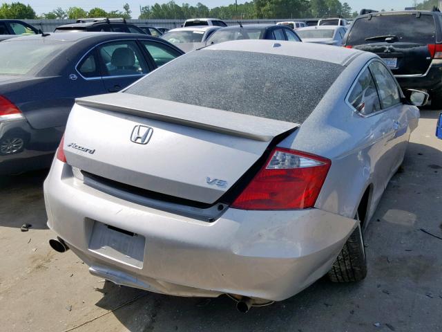 1HGCS22828A003706 - 2008 HONDA ACCORD EXL SILVER photo 4