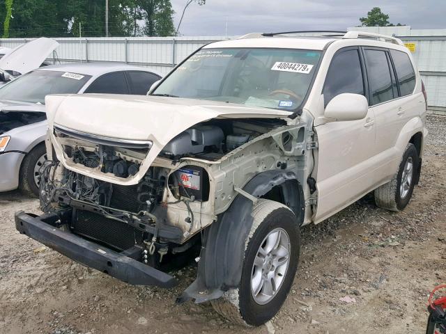 JTJBT20X230001368 - 2003 LEXUS GX 470 WHITE photo 2