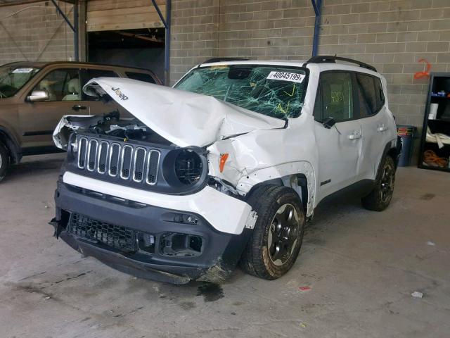 ZACCJAAT4GPD70428 - 2016 JEEP RENEGADE S WHITE photo 2