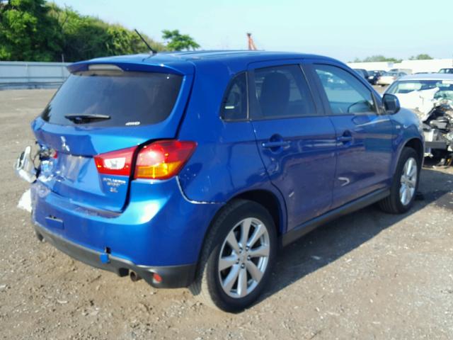 4A4AR3AW2FE049218 - 2015 MITSUBISHI OUTLANDER BLUE photo 4