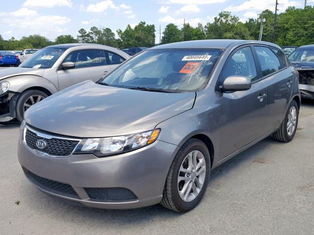 KNAFU5A29C5478210 - 2012 KIA FORTE EX GRAY photo 2