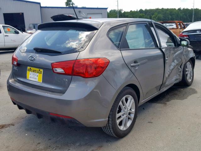 KNAFU5A29C5478210 - 2012 KIA FORTE EX GRAY photo 4