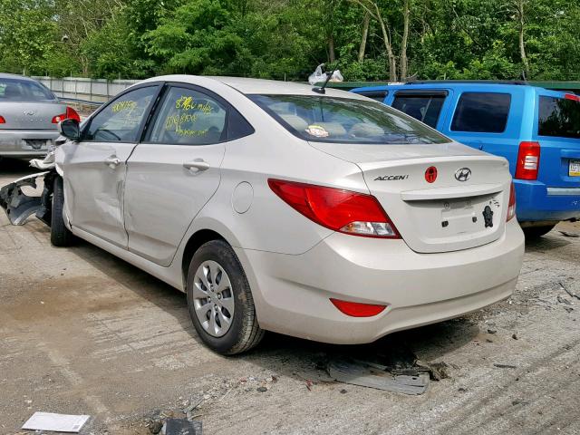 KMHCT4AE6GU961528 - 2016 HYUNDAI ACCENT SE WHITE photo 3