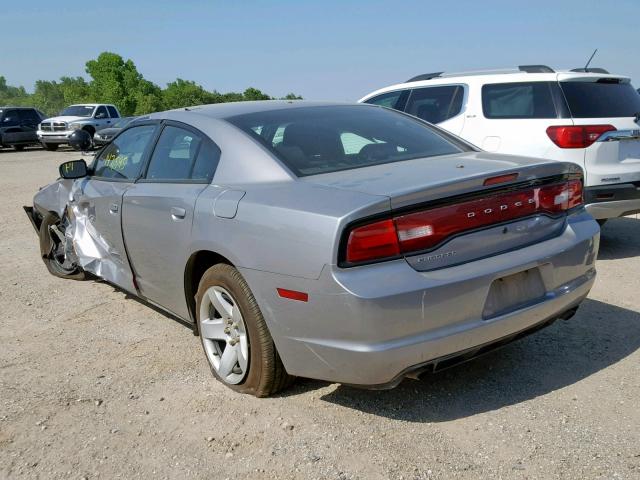 2C3CDXAT7EH156191 - 2014 DODGE CHARGER PO SILVER photo 3