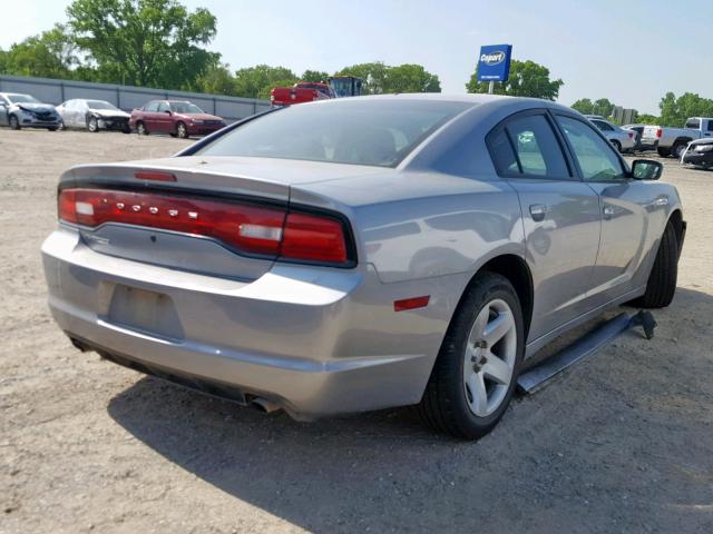 2C3CDXAT7EH156191 - 2014 DODGE CHARGER PO SILVER photo 4