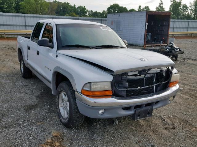 1B7GL2AN41S213566 - 2001 DODGE DAKOTA QUA WHITE photo 1