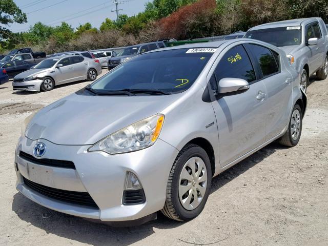 JTDKDTB37C1520006 - 2012 TOYOTA PRIUS C SILVER photo 2