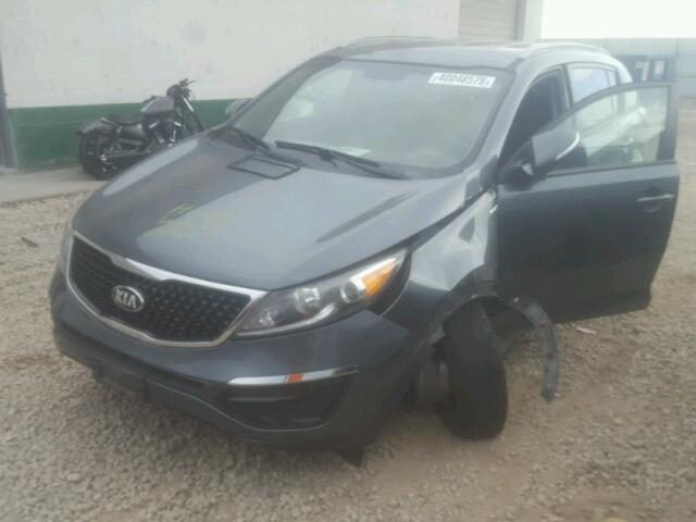 KNDPBCACXE7620064 - 2014 KIA SPORTAGE L GRAY photo 2