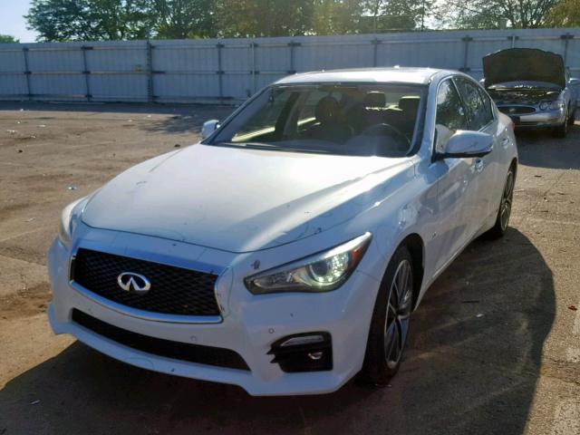 JN1BV7ARXEM689824 - 2014 INFINITI Q50 BASE WHITE photo 2