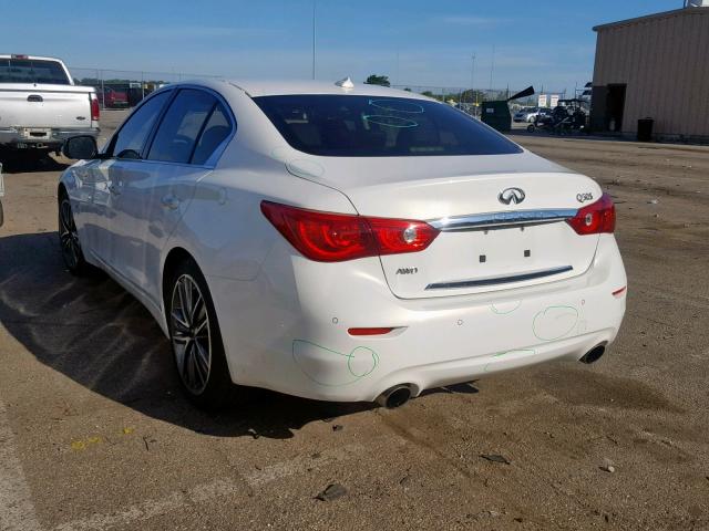 JN1BV7ARXEM689824 - 2014 INFINITI Q50 BASE WHITE photo 3