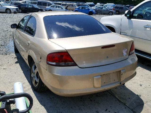 1C3EL46X61N634754 - 2001 CHRYSLER SEBRING LX TAN photo 3