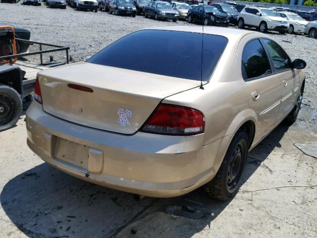 1C3EL46X61N634754 - 2001 CHRYSLER SEBRING LX TAN photo 4