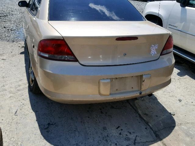 1C3EL46X61N634754 - 2001 CHRYSLER SEBRING LX TAN photo 9