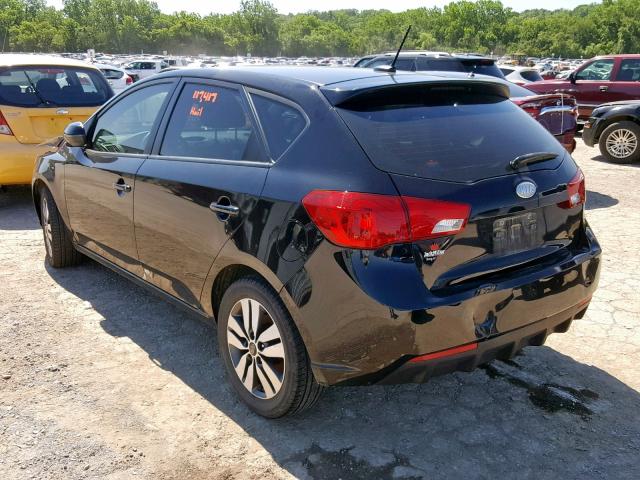 KNAFU5A28D5729140 - 2013 KIA FORTE EX BLACK photo 3