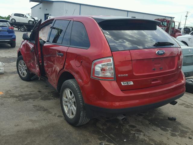 2FMDK3GC3ABA52568 - 2010 FORD EDGE SE RED photo 3