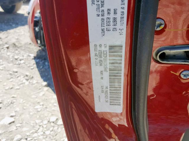 1C3CDFBB6ED815407 - 2014 DODGE DART SXT RED photo 10