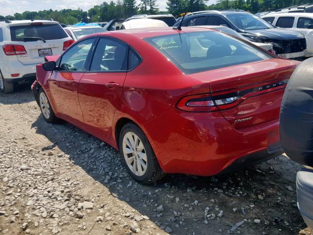 1C3CDFBB6ED815407 - 2014 DODGE DART SXT RED photo 3