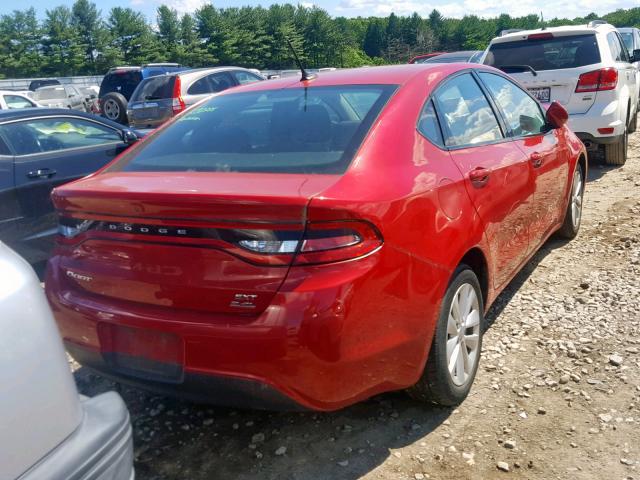 1C3CDFBB6ED815407 - 2014 DODGE DART SXT RED photo 4