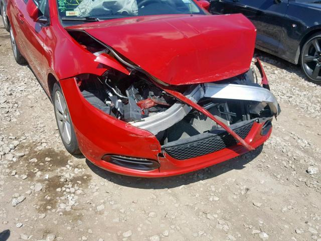 1C3CDFBB6ED815407 - 2014 DODGE DART SXT RED photo 9